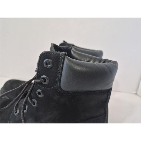 Timberland Womens Black Lace Up Leather Grunge Combat Premium 6in Boots 9M - Picture 5 of 14